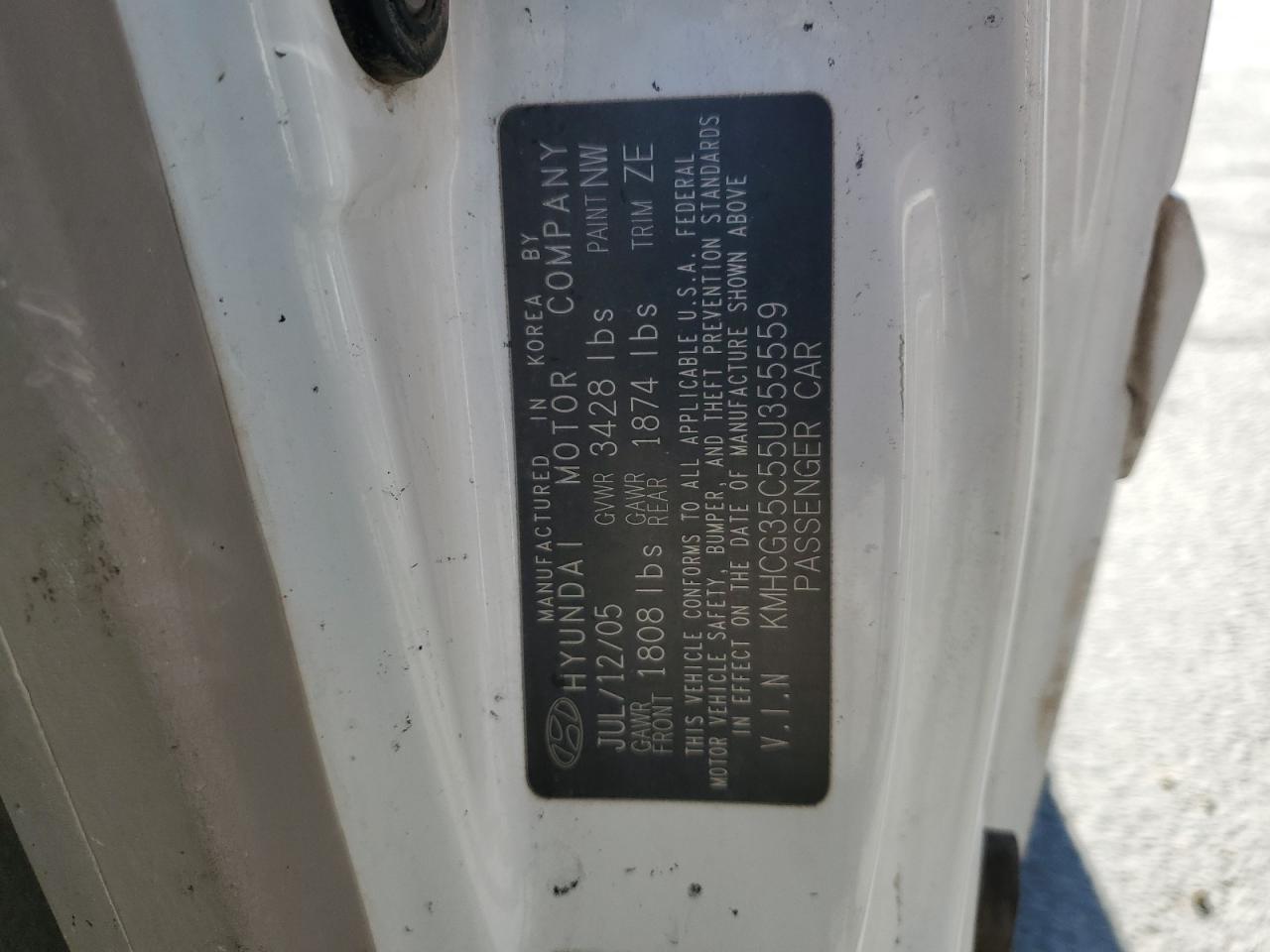 Lot #3278908044 2005 HYUNDAI ACCENT GS