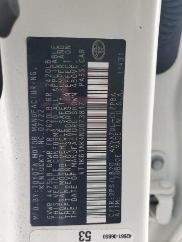 2022 TOYOTA CAMRY XSE 4T1K61AK4NU073817