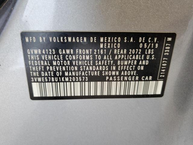 2019 VOLKSWAGEN JETTA SEL 3VWE57BU1KM203573
