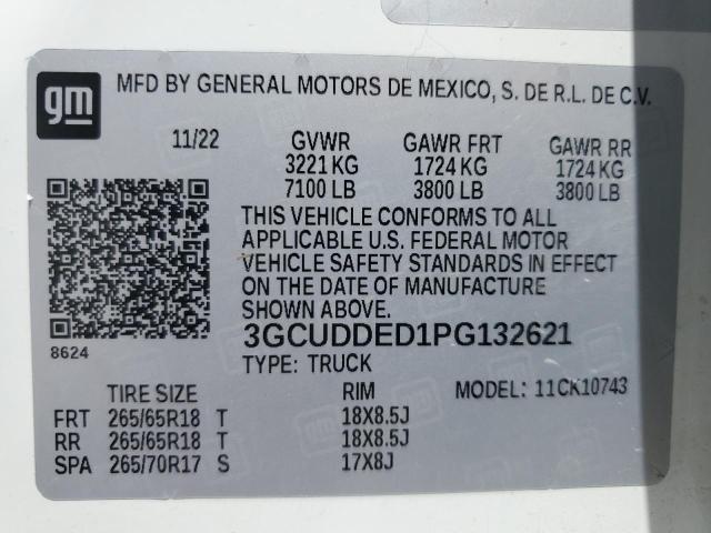 2023 CHEVROLET SILVERADO 3GCUDDED1PG132621