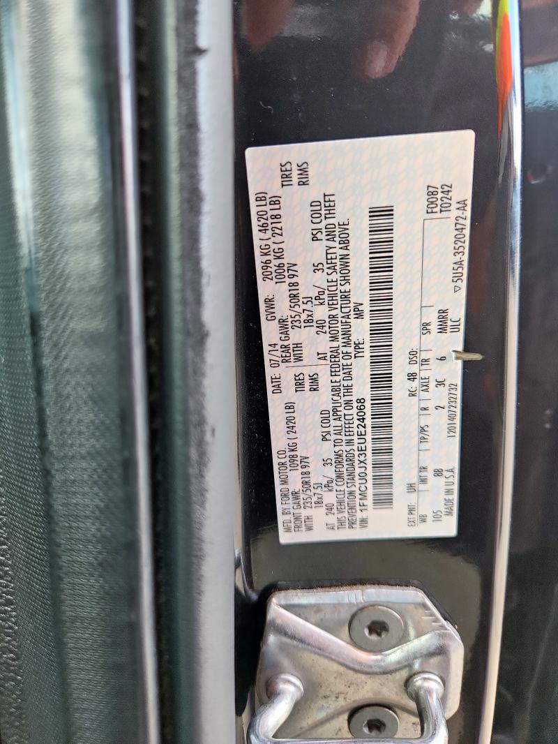 2014 FORD ESCAPE TIT - 1FMCU0JX3EUE24068