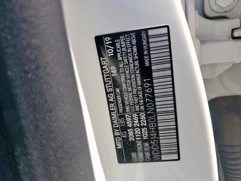 2020 MERCEDES-BENZ CLA 250 4M WDD5J4HB0LN077691