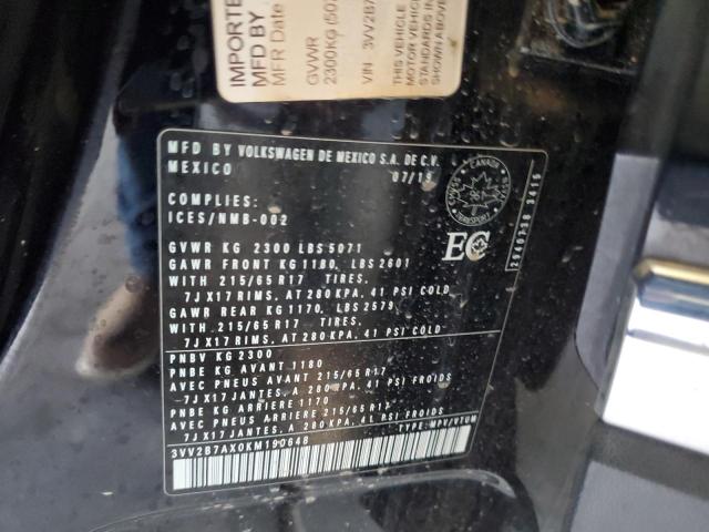 2019 VOLKSWAGEN TIGUAN SE - 3VV2B7AX0KM190648