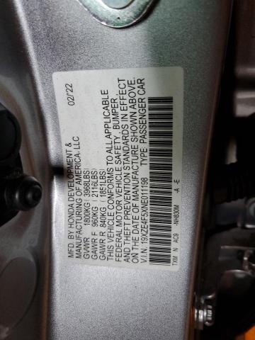 2022 HONDA INSIGHT EX 19XZE4F5XNE011198