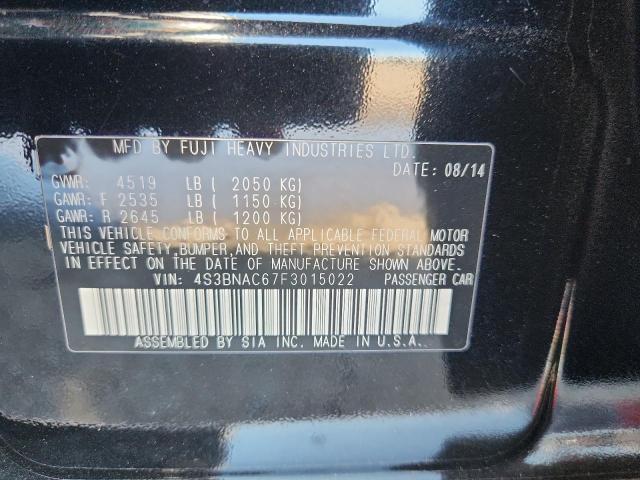 2015 SUBARU LEGACY 2.5 4S3BNAC67F3015022