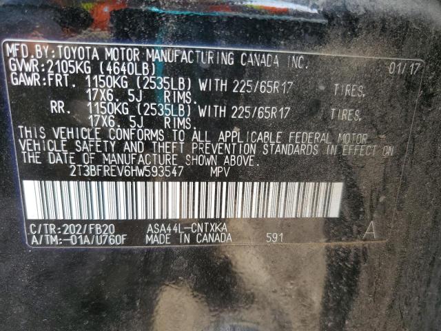 2017 TOYOTA RAV4 LE - 2T3BFREV6HW593547