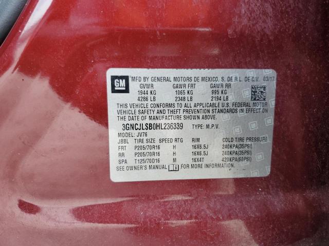 2017 CHEVROLET TRAX 1LT 3GNCJLSB0HL236339