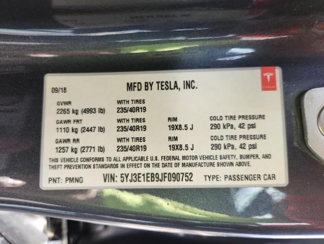 2018 TESLA MODEL 3 #3266345023