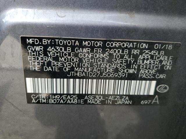 2018 LEXUS IS 300 JTHBA1D27J5069391