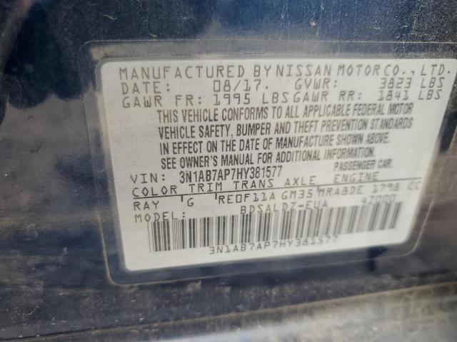 2017 NISSAN SENTRA S #3291435145