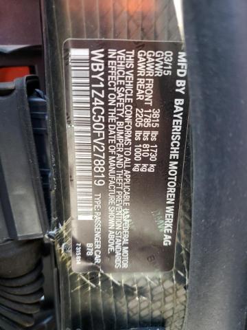 2015 BMW I3 REX WBY1Z4C50FV278819