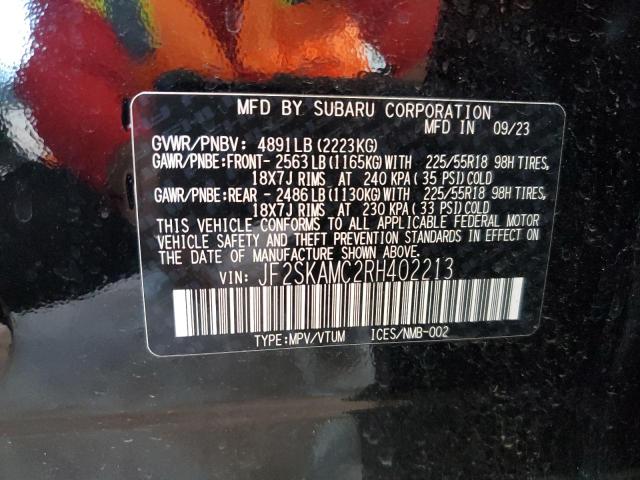 2024 SUBARU FORESTER TOURING JF2SKAMC2RH402213