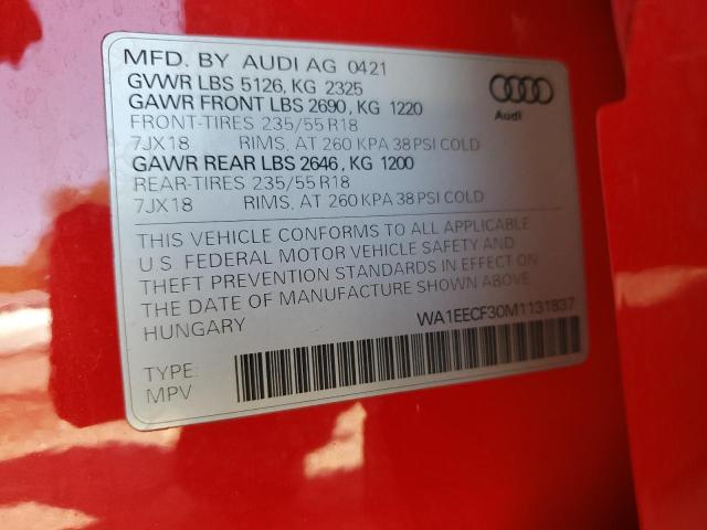 2021 AUDI Q3 PREMIUM #3302910065