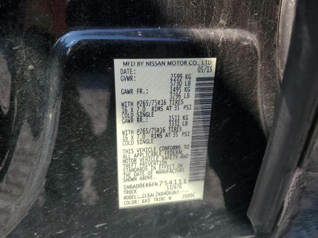 2015 NISSAN FRONTIER S 1N6AD0ER6FN754111