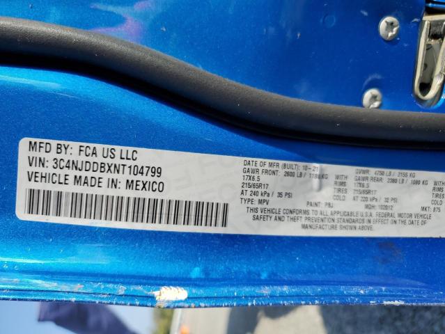 2022 JEEP COMPASS TR 3C4NJDDBXNT104799