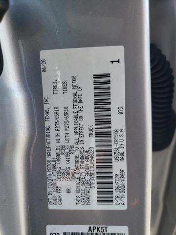 2020 TOYOTA TUNDRA DOU 5TFUY5F17LX940220