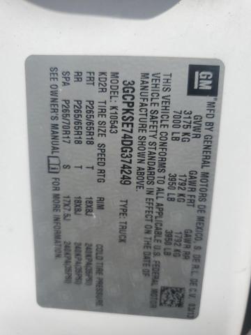 2013 CHEVROLET SILVERADO - 3GCPKSE74DG374249