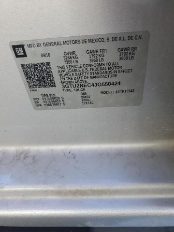 2018 GMC SIERRA K15 3GTU2NEC4JG550424