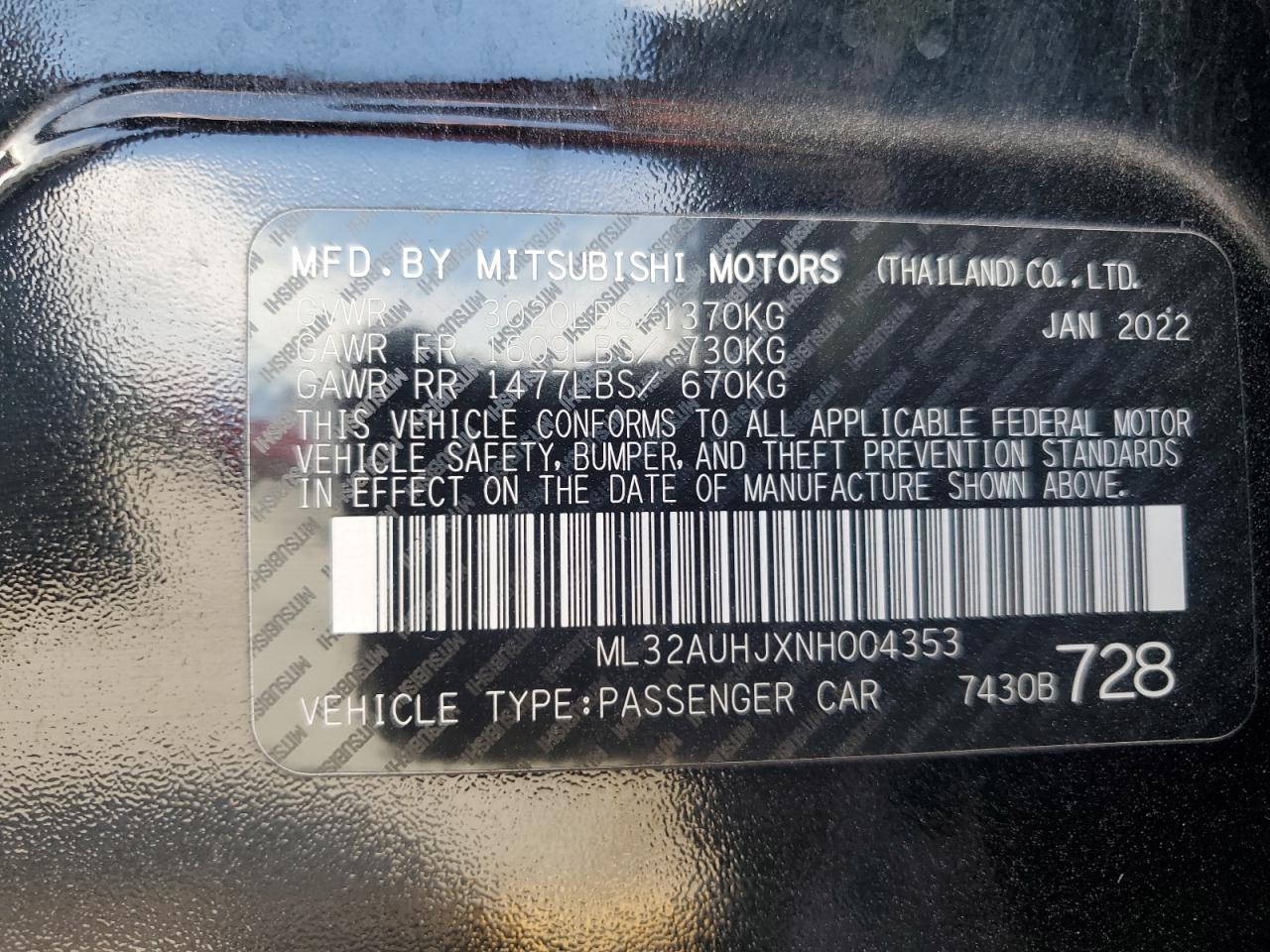 MITSUBISHI MIRAGE ES