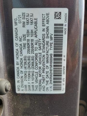 2021 HONDA CR-V EXL 2HKRW2H81MH666949