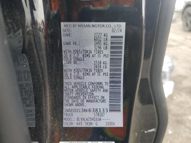 2024 NISSAN FRONTIER S 1N6ED1CL3RN638133