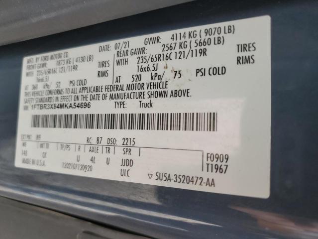 2021 FORD TRANSIT T-250 #3308287156