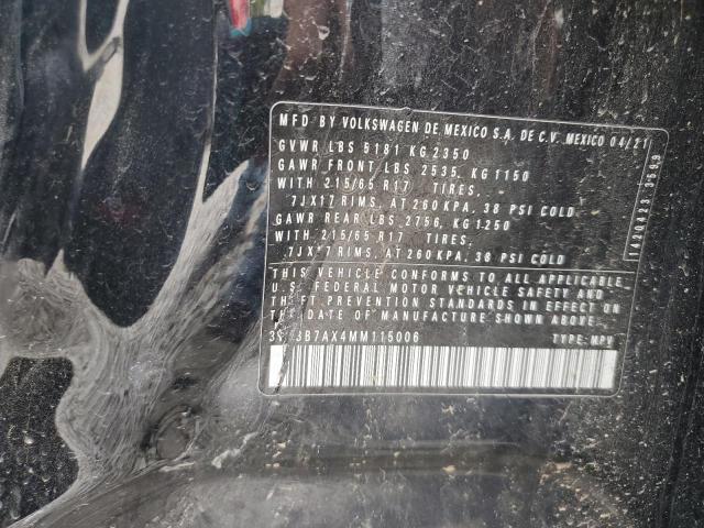 2021 VOLKSWAGEN TIGUAN SE 3VV3B7AX4MM115006