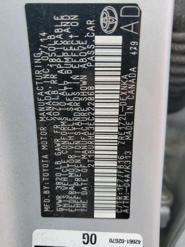 2014 TOYOTA COROLLA L #3310430951