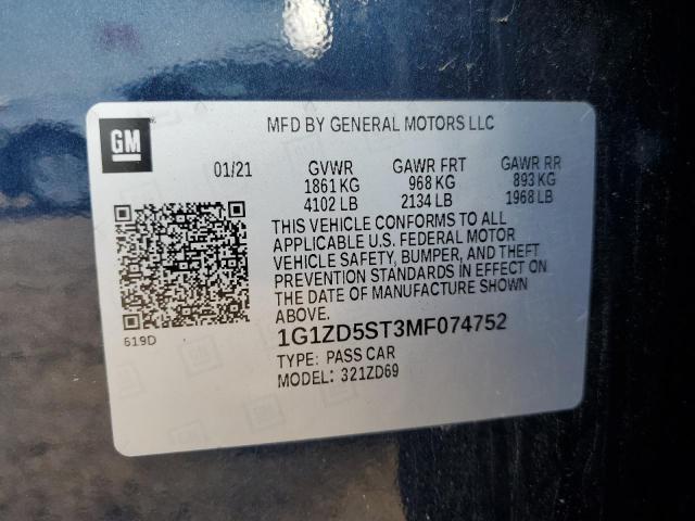 2021 CHEVROLET MALIBU LT #3296324429