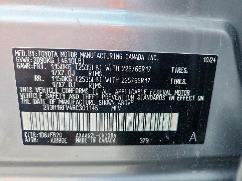 2024 TOYOTA RAV4 LE - 2T3H1RFV4RC301145