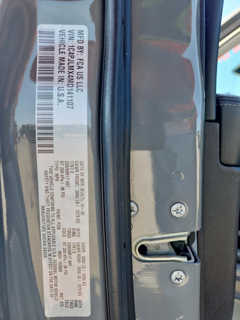 2021 JEEP CHEROKEE L - 1C4PJLMX4MD141107