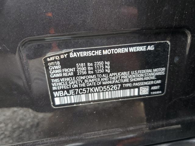 2019 BMW 540 XI WBAJE7C57KWD55267