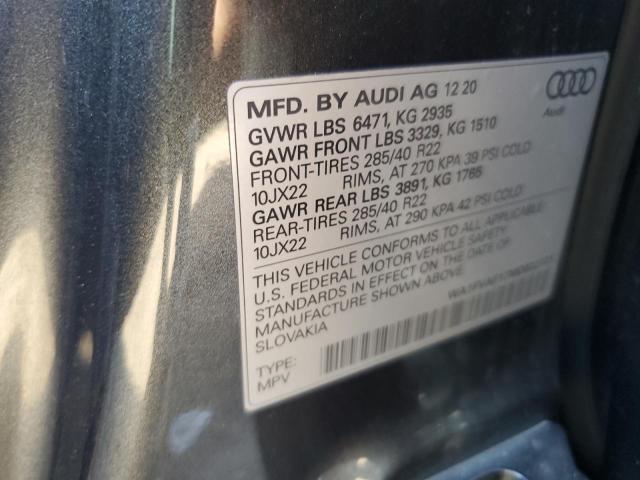 2021 AUDI Q8 PRESTIG WA1FVAF17MD022121