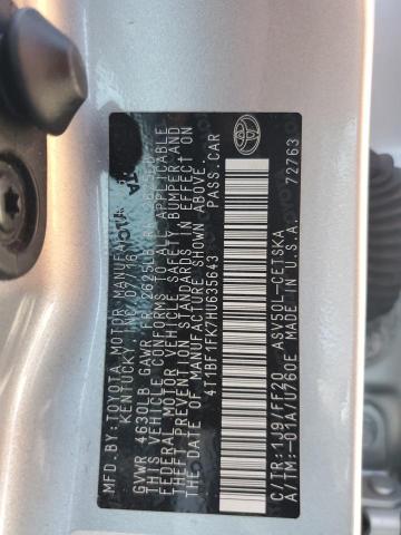 2017 TOYOTA CAMRY LE 4T1BF1FK7HU635643
