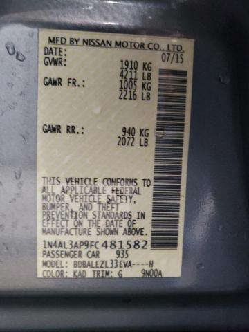 2015 NISSAN ALTIMA 2.5 1N4AL3AP9FC481582