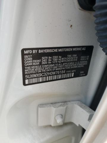 2017 BMW X3 XDRIVE2 5UXWX9C32H0W76184