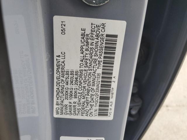 2021 HONDA ACCORD SPO - 1HGCV2F33MA021535