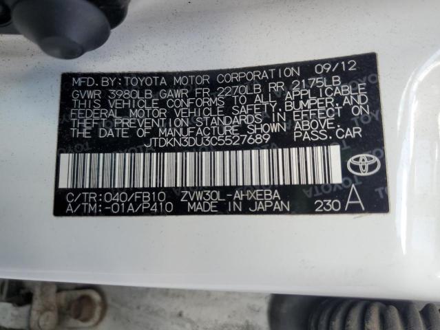 2012 TOYOTA PRIUS - JTDKN3DU3C5527689