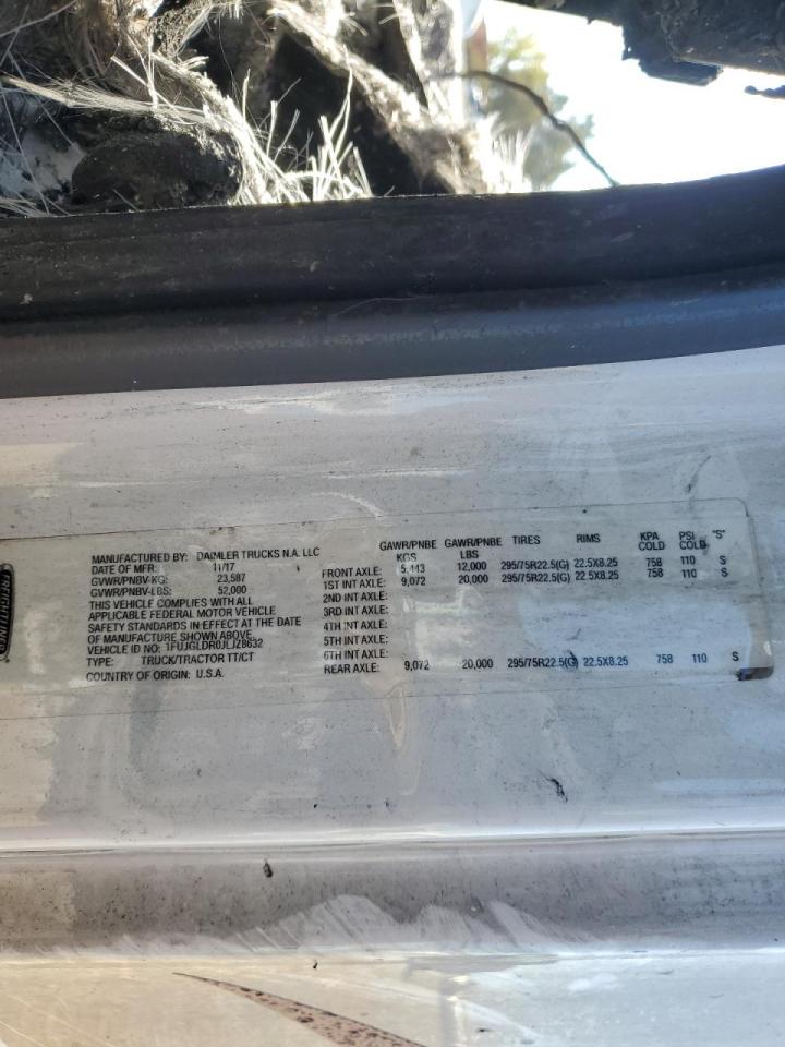 Lot #3302896956 2018 FREIGHTLINER CASCADIA 1