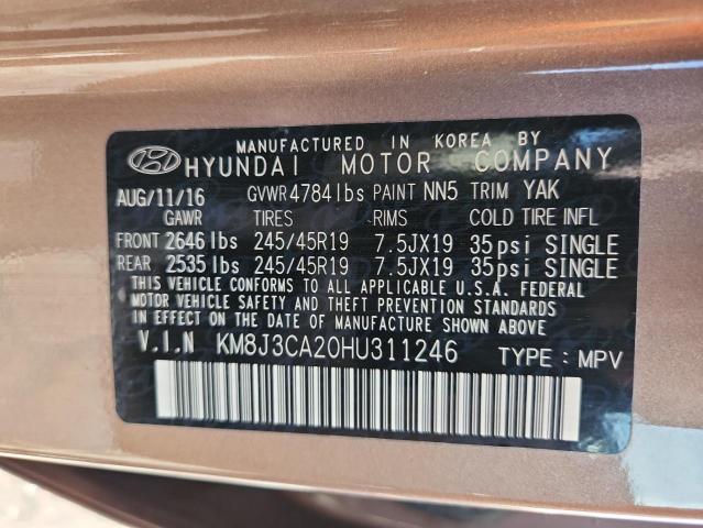 2017 HYUNDAI TUCSON LIM KM8J3CA20HU311246