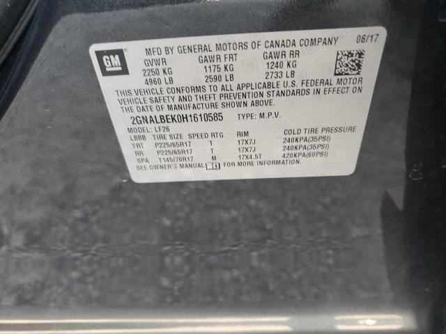 2017 CHEVROLET EQUINOX LS 2GNALBEK0H1610585