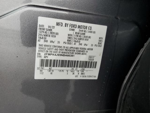 2022 FORD EDGE SEL 2FMPK4J95NBA66381