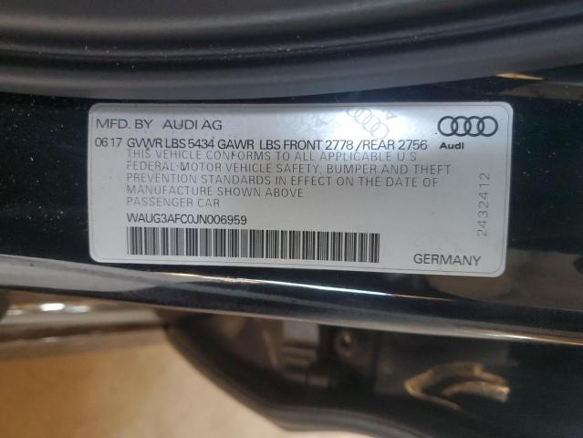 2018 AUDI A6 PREMIUM WAUG3AFC0JN006959