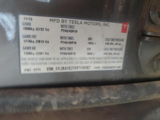 2015 TESLA MODEL S 5YJSA1E21FF114167