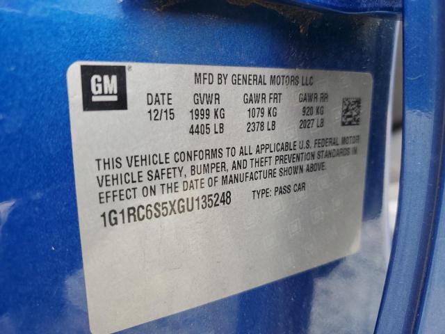 2016 CHEVROLET VOLT LT - 1G1RC6S5XGU135248