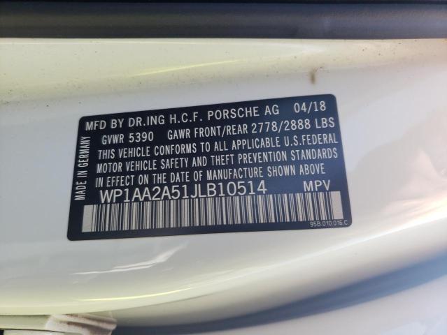 2018 PORSCHE MACAN WP1AA2A51JLB10514