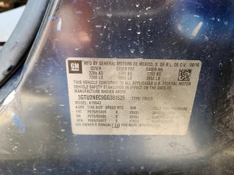 2016 GMC SIERRA K15 #3304506436