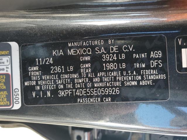 2025 KIA K4 LX 3KPFT4DE5SE059926
