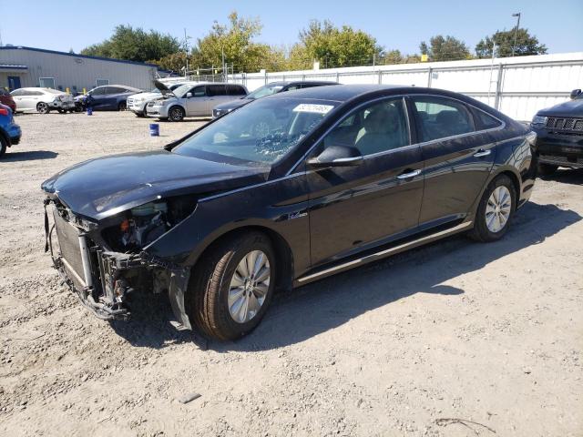 HYUNDAI SONATA HYB 2016 black sedan 4d hybrid engine KMHE24L11GA025968 photo #1