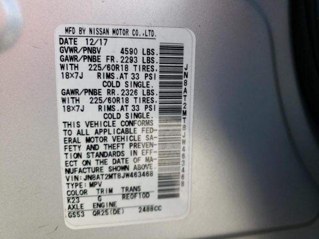 2018 NISSAN ROGUE S JN8AT2MT8JW463468